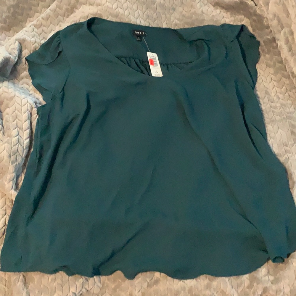 NWT flowy teal Torrid Top